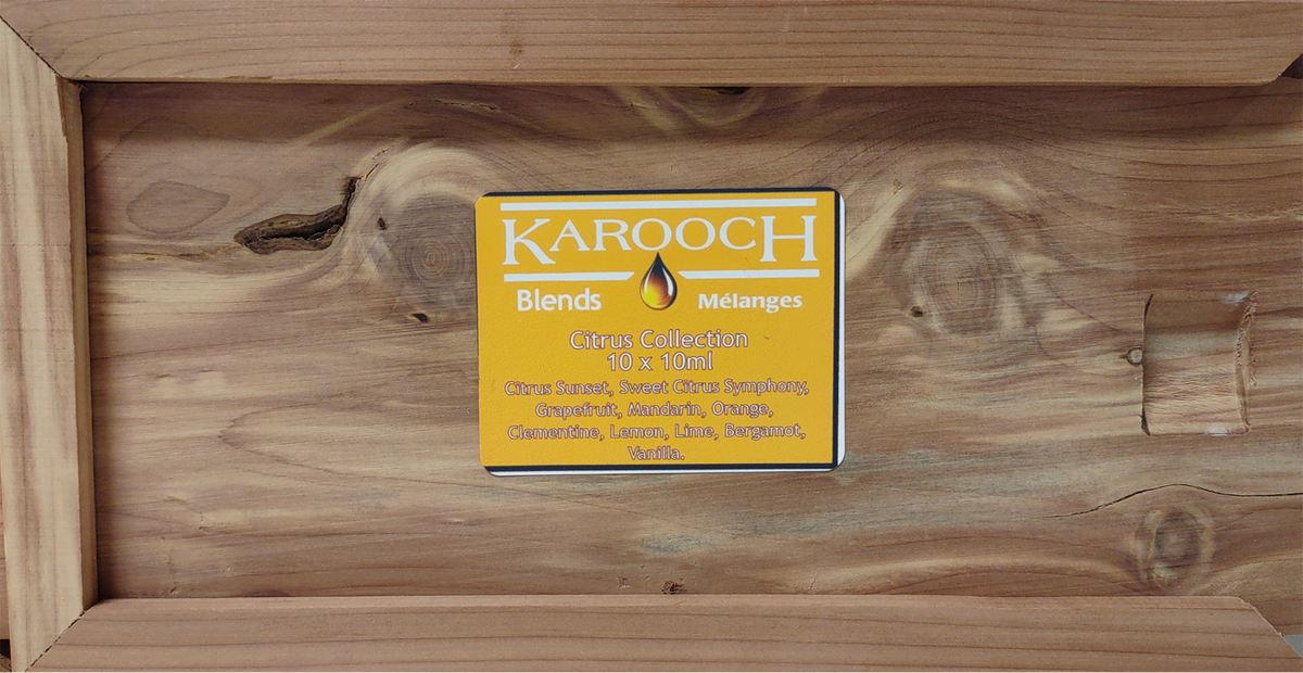 SET 10ml x 10 Bottles Oil  in a Fragrant Cedar Box